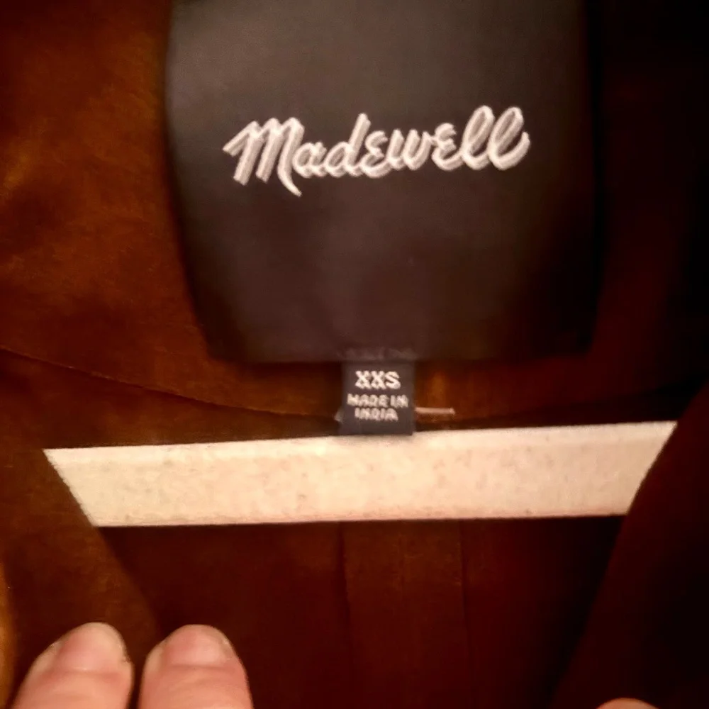 Never worn Madewell boxy cropped suede jacket - Picture 6 of 6